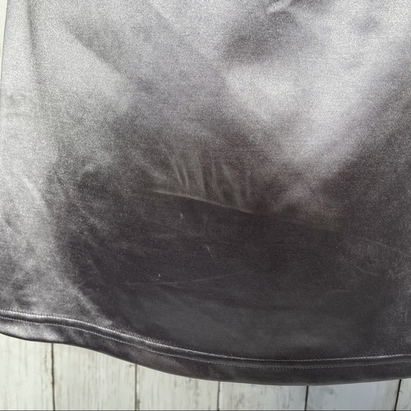 NWT All In Favor Gray/Silver Satin Slip Dress - Picture 6 of 11